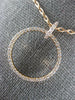 ESTATE .41CT DIAMOND 18KT ROSE GOLD 3D CLASSIC CIRCLE OF LIFE FUN PENDANT
