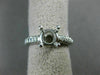 ESTATE .35CT DIAMOND PLATINUM 3D CLASSIC ROUND SEMI MOUNT ENGAGEMENT RING #2077
