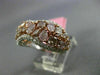 ESTATE 3.73CT DIAMOND 18K WHITE & ROSE GOLD 3D INFINITY WEDDING ANNIVERSARY RING