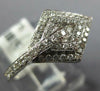ESTATE .40CT DIAMOND 18KT WHITE GOLD MULTI ROW 3D BELT SNAKE RING
