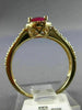 ESTATE 1.55CT DIAMOND & AAA RUBY 14KT YELLOW GOLD 3D FILIGREE ENGAGEMENT RING