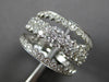 WIDE 1.79CT DIAMOND 18KT WHITE GOLD MULTI ROW STACKABLE WEDDING ANNIVERSARY RING