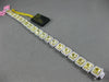 LARGE 1.86CT WHITE & FANCY YELLOW DIAMOND 18KT TWO TONE GOLD 3D TENNIS BRACELET