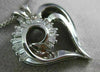ESTATE .85CT BAGUETTE DIAMOND 14K WHITE GOLD 3D OPEN CLASSIC HEART PENDANT #9888