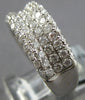 ESTATE LARGE 1.61CT DIAMOND 18KT WHITE GOLD MULTI ROW WEDDING ANNIVERSARY RING