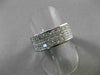 ESTATE LARGE 5.04CT PRINCESS CUT DIAMOND 18K WHITE GOLD ANNIVERSARY RING #20596