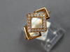 ESTATE .10CT DIAMOND 14KT ROSE GOLD 3D CLASSIC ROUND GEOMETRICAL FUN LOVE RING