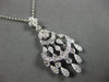 .45CT DIAMOND 14KT WHITE GOLD 3D CHANDELIER FILIGREE FLOWER BY THE YARD NECKLACE