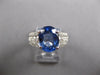 LARGE 3.08CT DIAMOND & AAA TANZANITE 14KT WHITE GOLD 3D ENGAGEMENT RING #27222