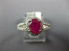 1.55CT DIAMOND & AAA RUBY 14KT WHITE GOLD 3D OVAL & ROUND HALO ENGAGEMENT RING