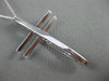 ESTATE LARGE .60CT DIAMOND 14KT WHITE GOLD 3D EUROPEAN CROSS PENDANT #18604