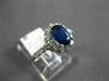 ESTATE 1.47CT DIAMOND & AAA OVAL SAPPHIRE 14K WHITE GOLD CLASSIC ENGAGEMENT RING