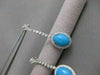 ESTATE 1.40CT DIAMOND & TURQUOISE 14K WHITE GOLD FILIGREE HANGING EARRINGS 20409