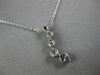 ESTATE .25CT DIAMOND 14KT WHITE GOLD MULTI FLOWER JOURNEY FUN FLOATING PENDANT