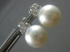 LARGE .60CT DIAMOND & AAA SOUTH SEA PEARL 18KT WHITE GOLD CLIP ON STUD EARRINGS