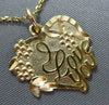 ESTATE 14KT YELLOW GOLD 3D HANDCRAFTED I LOVE YOU FLOWER FLOATING PENDANT #25155