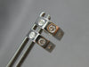 0.25CT DIAMOND 14K WHITE GOLD ROUND 3 STONE ETOILE HEXAGON HUGGIE EARRINGS #27865