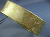 ESTATE LARGE 1.20CT DIAMOND 18KT YELLOW GOLD MATTE OVAL CLUSTER BANGLE BRACELET