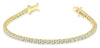 ESTATE 6.0CT DIAMOND 14KT YELLOW GOLD 3D CLASSIC ROUND TENNIS BRACELET