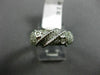 ESTATE .34CT ROUND DIAMOND 18KT WHITE GOLD 3D DOUBLE STAR ROPE LOVE FUN RING