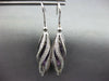 ESTATE 6.72CT DIAMOND & AAA AMETHYST 18KT WHITE GOLD MULTI WAVE HANGING EARRINGS