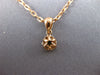 ESTATE SMALL .19CT DIAMOND 18KT ROSE GOLD 3D CLUSTER FLOWER LOVE PENDANT
