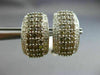 ESTATE WIDE 1.20CT WHITE & CHOCOLATE FANCY DIAMOND 14K WHITE GOLD EARRINGS 22345