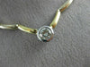 ESTATE .70CT DIAMOND 14K WHITE & YELLOW GOLD SOLITAIRE BEZEL LINK NECKLACE #5401