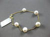 ESTATE AAA SOUTH SEA PEARL 14KT YELLOW GOLD 3D CLASSIC 7MM FUN LOVE BRACELET