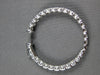 LARGE 3.92CT DIAMOND 18K WHITE GOLD 3D CLASSIC ROUND INSIDE OUT HANGING EARRINGS