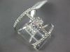 ESTATE LARGE .72CT DIAMOND 18KT WHITE GOLD FLOWER DOUBLE BAR FUN LOVE RING