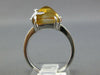 EXTRA LARGE 5.63CT DIAMOND & AAA CITRINE 14KT WHITE GOLD OVAL & ROUND FUN RING