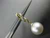 ESTATE DIAMOND 14K WHITE & YELLOW GOLD SOUTH SEA PEARL INFINITY HANGING EARRINGS