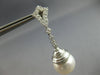 LARGE .90CT DIAMOND & AAA SOUTH SEA PEARL 18K WHITE GOLD 3D CHANDELIER EARRINGS