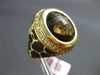 LARGE 10.40CT DIAMOND & AAA SMOKEY TOPAZ & ENAMEL 14KT YELLOW GOLD PANTHER RING