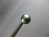 ESTATE LARGE AAA TAHITIAN PEARL 14KT WHITE GOLD 3D CLASSIC 9.5MM STUD EARRINGS