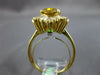 LARGE 4.65CT FANCY BROWNISH & WHITE DIAMOND 18K YELLOW GOLD OVAL ENGAGEMENT RING