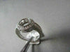 ESTATE .50CT DIAMOND 14KT WHITE GOLD FILIGREE BEZEL ENGAGEMENT RING G/VS