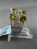 ESTATE LARGE 2.14CT WHITE & FANCY COLOR DIAMOND 18K YELLOW GOLD ANNIVERSARY RING