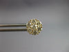 ESTATE .85CT DIAMOND 14KT YELLOW GOLD 3D CLASSIC FLOWER STUD EARRINGS