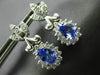 ESTATE 1.90CT DIAMOND & TANZANITE 14K WHITE GOLD FILIGREE HANGING EARRINGS 10192