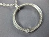 ESTATE .41CT DIAMOND 18KT WHITE GOLD 3D CIRCLE OF LIFE SOLITAIRE FUN PENDANT