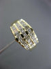 ESTATE WIDE .90CT PRINCESS CUT DIAMOND 14KT YELLOW GOLD PYRAMID ANNIVERSARY RING