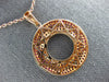 LARGE 3.45CT DIAMOND & AAA PINK SAPPHIRE 18KT ROSE GOLD CIRCLE OF LIFE PENDANT