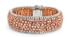 EXTRA LARGE 17.51CT WHITE & PINK DIAMOND 18KT WHITE & ROSE GOLD TENNIS BRACELET