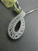 ANTIQUE .82CT ROUND DIAMOND 18KT WHITE GOLD 3D DROP PENDANT & CHAIN STUNNING!