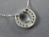 ESTATE .26CT DIAMOND 14KT WHITE GOLD CLASSIC HORSE SHOE LUCKY FUN PENDANT #26969