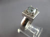 .48CT DIAMOND & AAA AQUAMARINE 14KT WHITE GOLD CUSHION & ROUND ENGAGEMENT RING