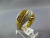 LARGE 1.77CT DIAMOND & AAA YELLOW SAPPHIRE 14KT YELLOW GOLD MULTI ROW WAVE RING