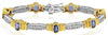 4.70CT DIAMOND & AAA TANZANITE 14K 2 TONE GOLD OVAL & ROUND LOVE TENNIS BRACELET